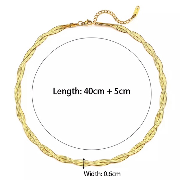 New 18K Gold Double Layer Snake Chain Necklace, nice Necklace, cute Necklace - Picture 8 of 8